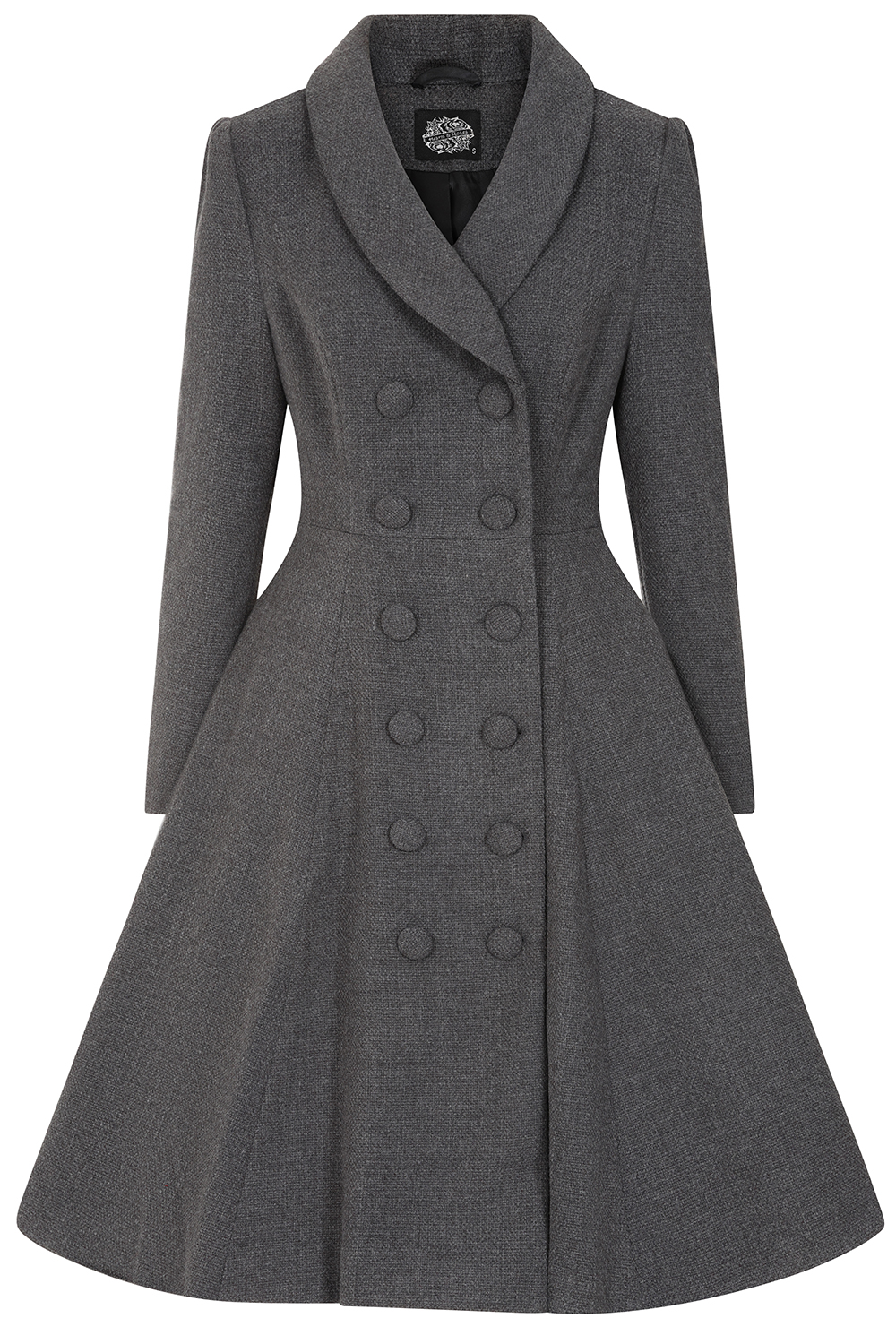Gracie Grey Swing Coat In Extended Sizing